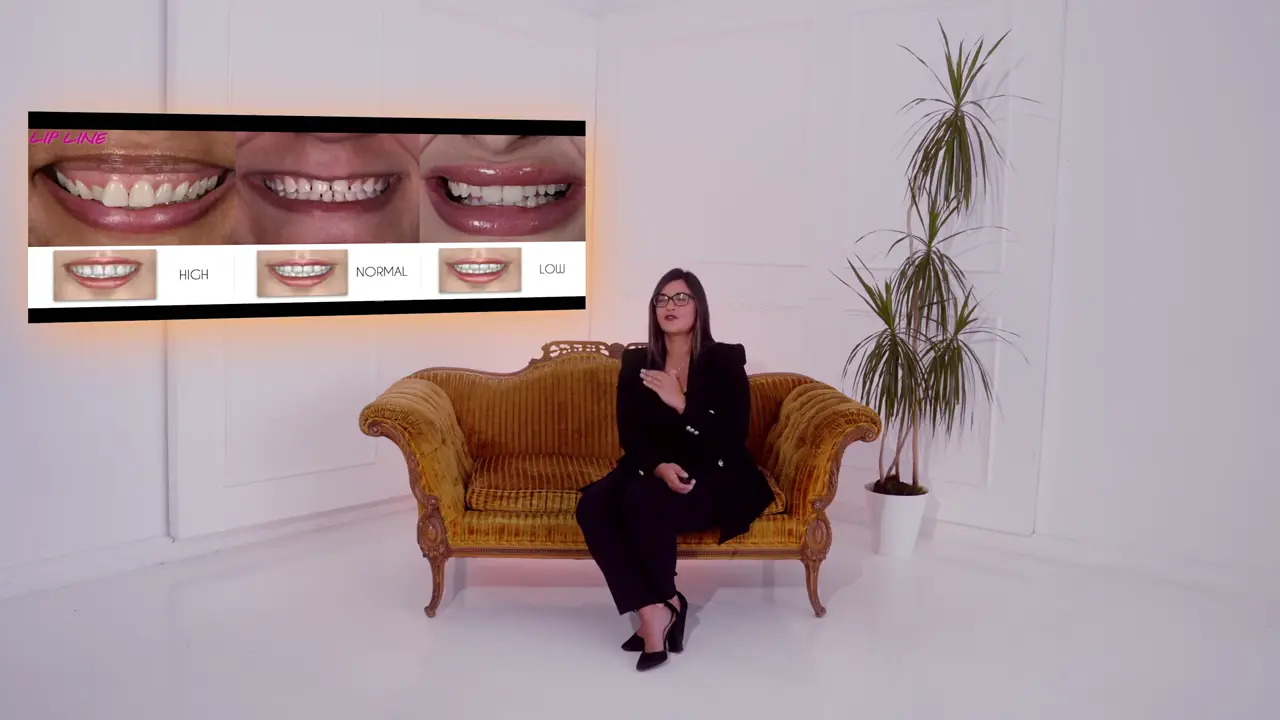 A Details lesson on the first visit: Dr. Andi-Jean Miro explains high, normal and low smile lines